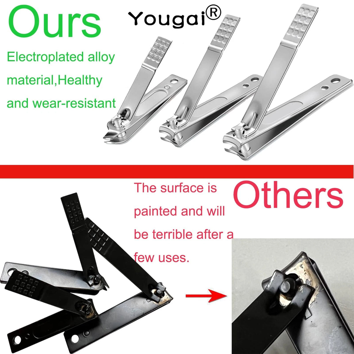 Yougai Nail Clippers Set - 18 Pcs Professional Manicure 18 Piece Set, Black