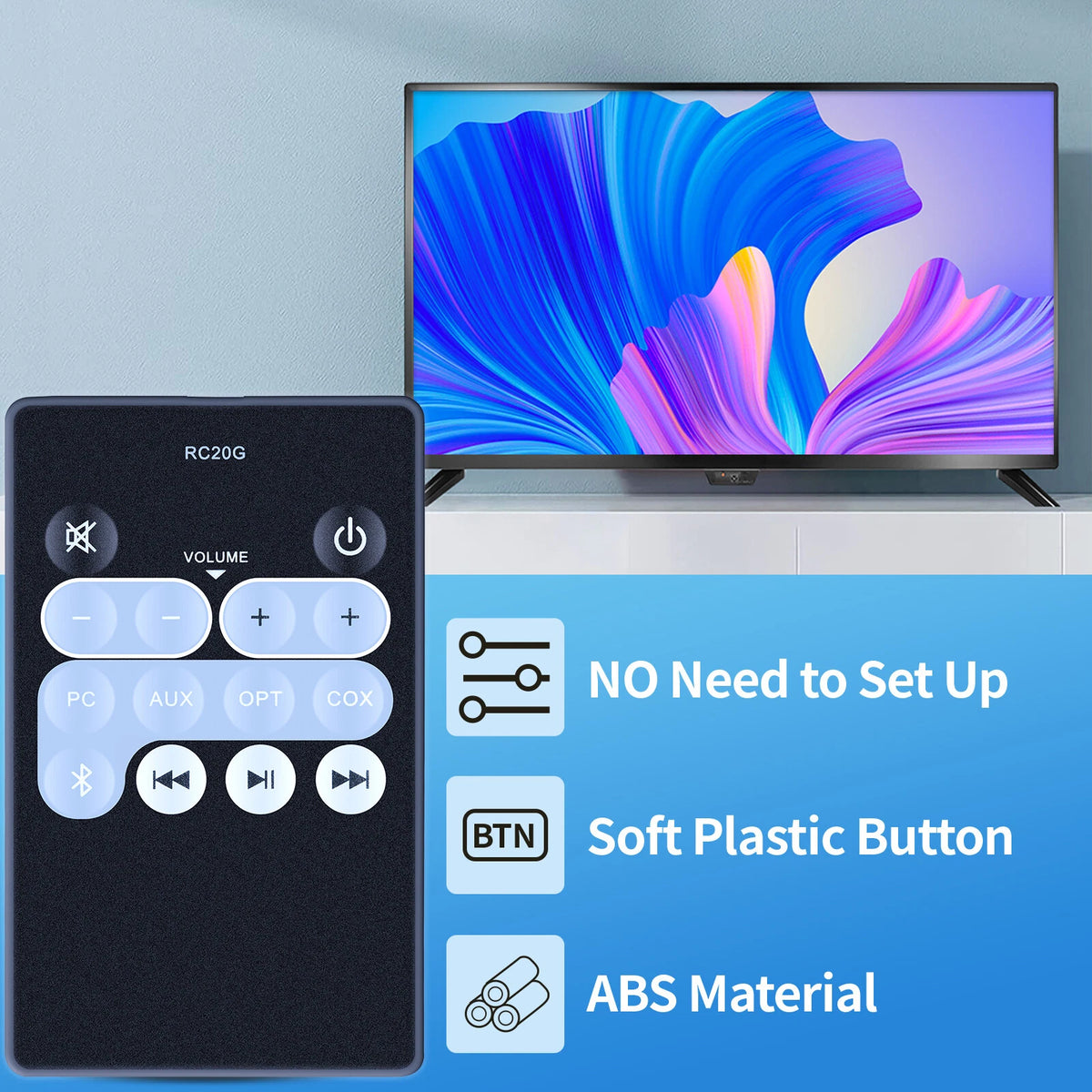 RC20G Remote Control For Edifier R1850DB Active Bluetooth Bookshelf Speakers