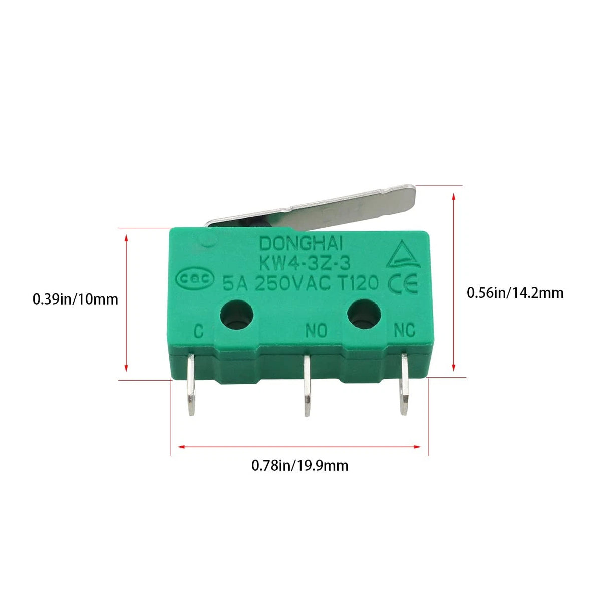 8PCS KW4-3Z-3 Micro Limit Switch KW4 3...