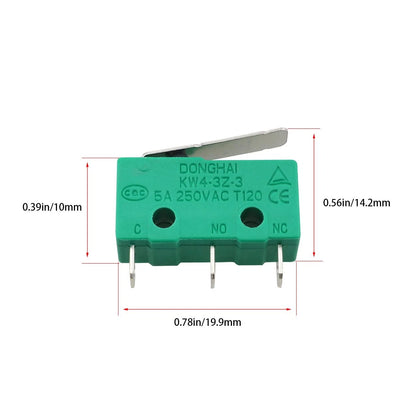 8PCS KW4-3Z-3 Micro Limit Switch KW4 3...