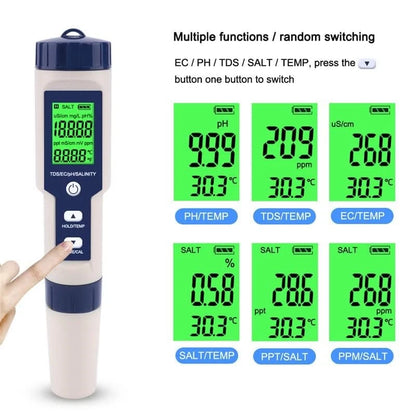 Pool Salt Tester & PH Meter, Hofun Digital Salinity Meter and for...