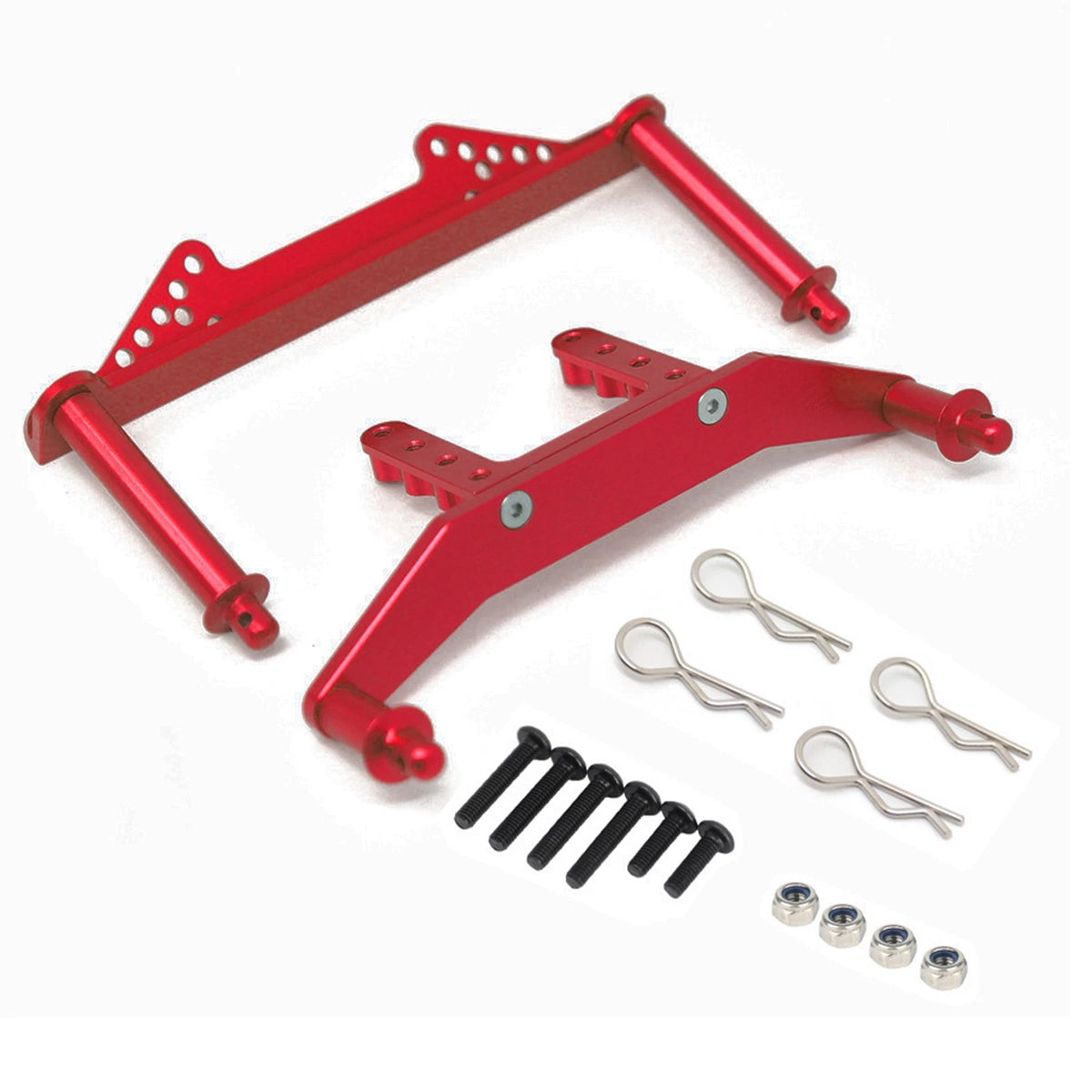 1/10 RC Car Red Front & Rear Body Posts& Mounts For Traxxas Slash 2WD Repair-