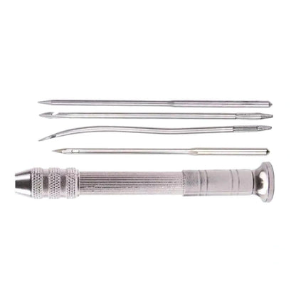 Leather Sewing Awl Set Shoes Repair Punch Stitching Needle Alloy+Copper
