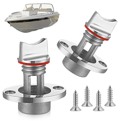 Ripeng Boat Drain Plug Stainless Steel Marine Oval Garboard Red