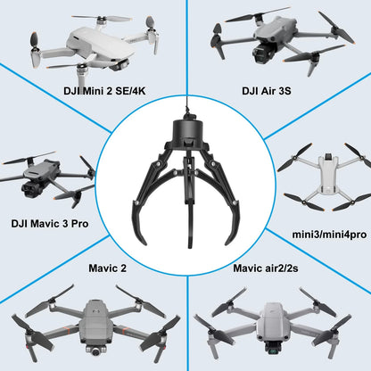 Drone Mantis Claw Hook Gripper Grasp & Airdrop System - 6.3.2.1 inches, black
