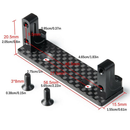Servo Mount+Carbon Fiber Skid Plate For Axial Capra 1.9 UTB AXI03004 1/10 RC Car