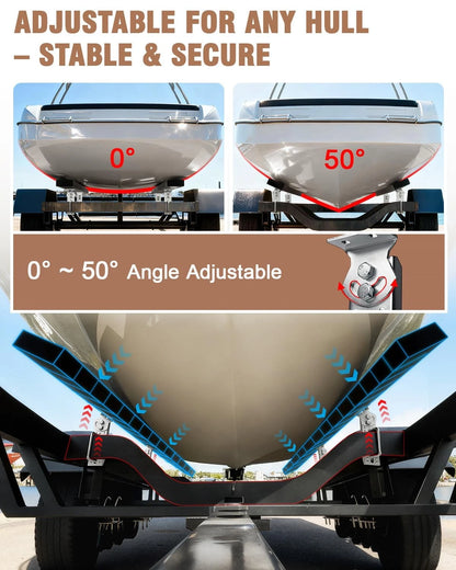 Toplamper Upgraded Boat Trailer Bunk Brackets Galvanized Bunks Bracket for...