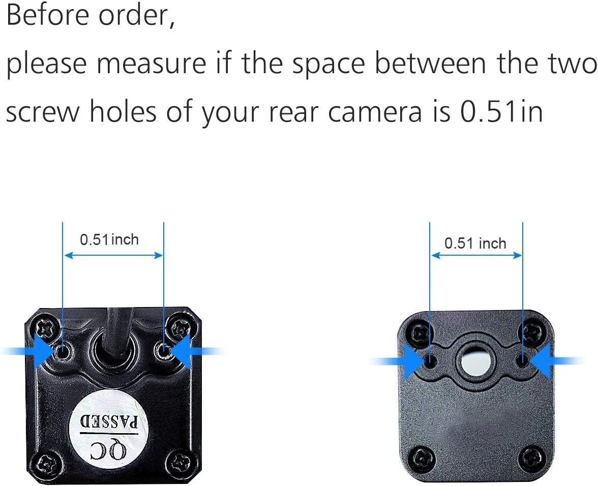 Universal Car Rear View Camera License Plate Bracket,Upgraded Full Black