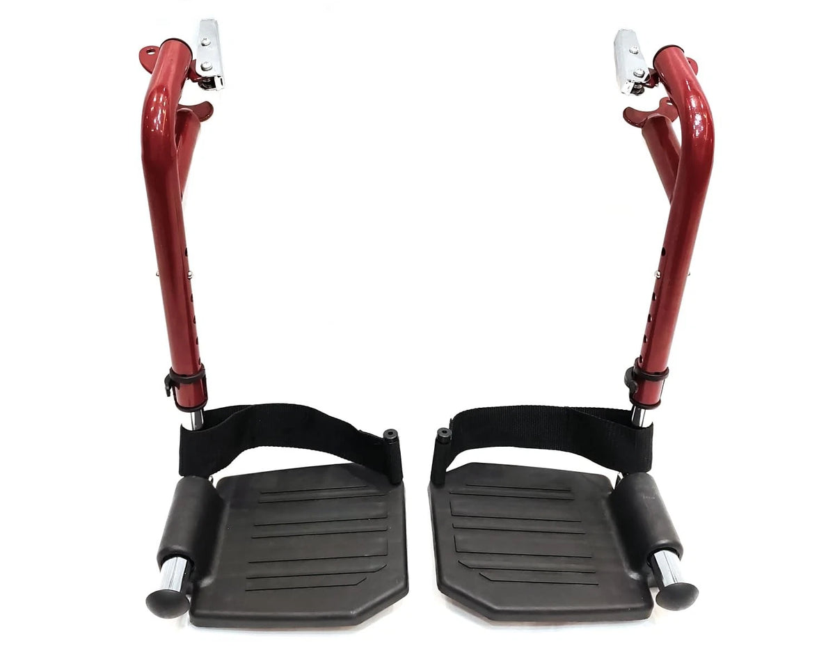 Wheelchair footrest Red Replacement,Economy Footrest for Medium,