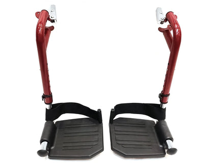 Wheelchair footrest Red Replacement,Economy Footrest for Medium,