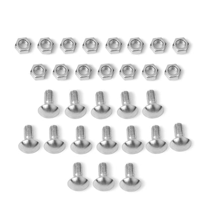 28pc Bumper Bolts Kit Metal Cap Front+Rear For Chevelle Nova Lemans Cutlass