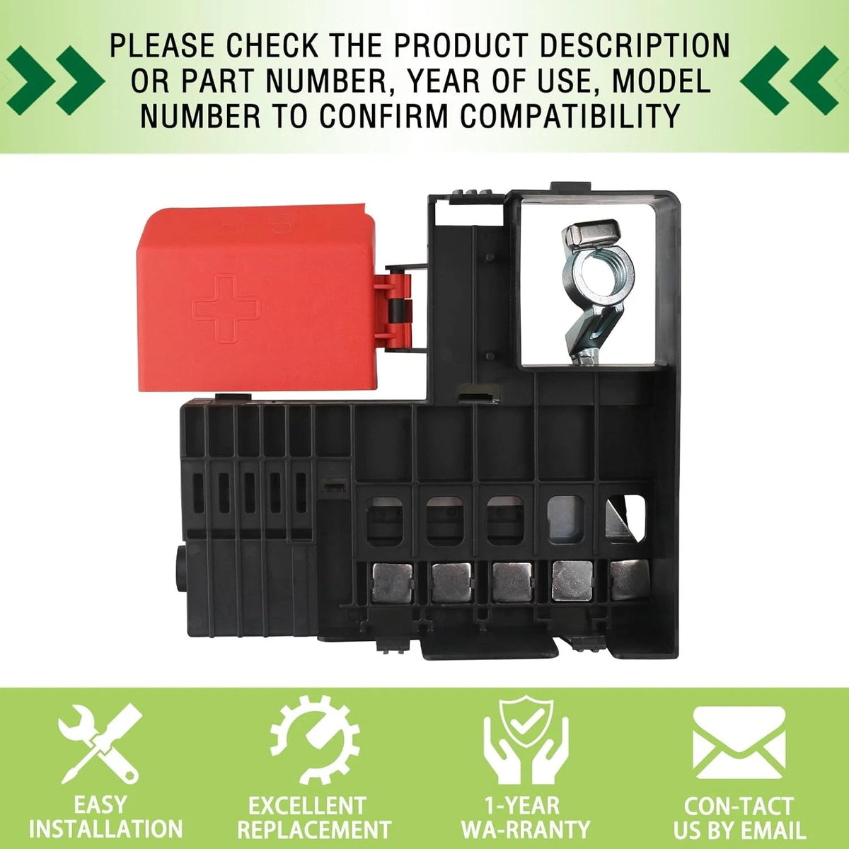 Battery Distribution Fuse Block Compatible with 2015-2020 Chevrolet Black