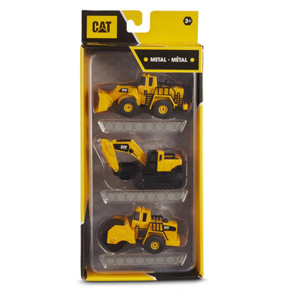 CAT Construction Toys Small, Steam Roller, Excavator, Wheel Loader