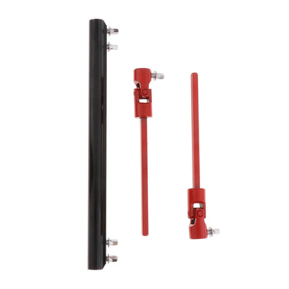 Colaxi 31cm Steel Double Drum Drive Shaft Pedal Driveshaft A Black and Red