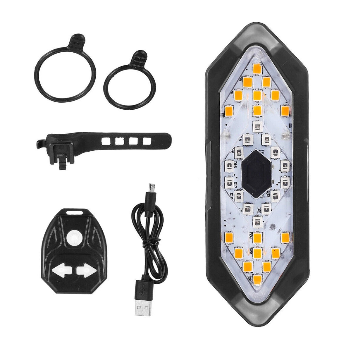 Tail Light Turn Signals Cycling Tail Light USB Bicycle Warning Lamp With Horn