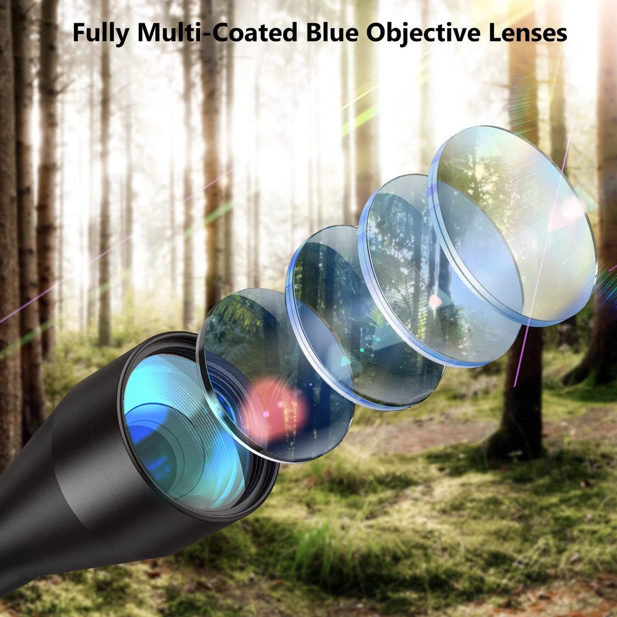 CVLIFE 3-9x40 Optics R4 Reticle Crosshair Scope with 11mm 11mm, Black