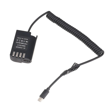 USB-C to DMW-BLK22/DCC17 Dummy Battery Power Cable For Panasonic GH3 Camera