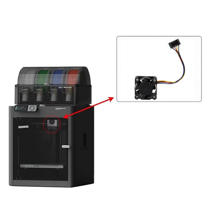 3D Printer DC5V 2510 Extruder Hotend Cooling Fan for Bambu Lab P1P/P1S,...