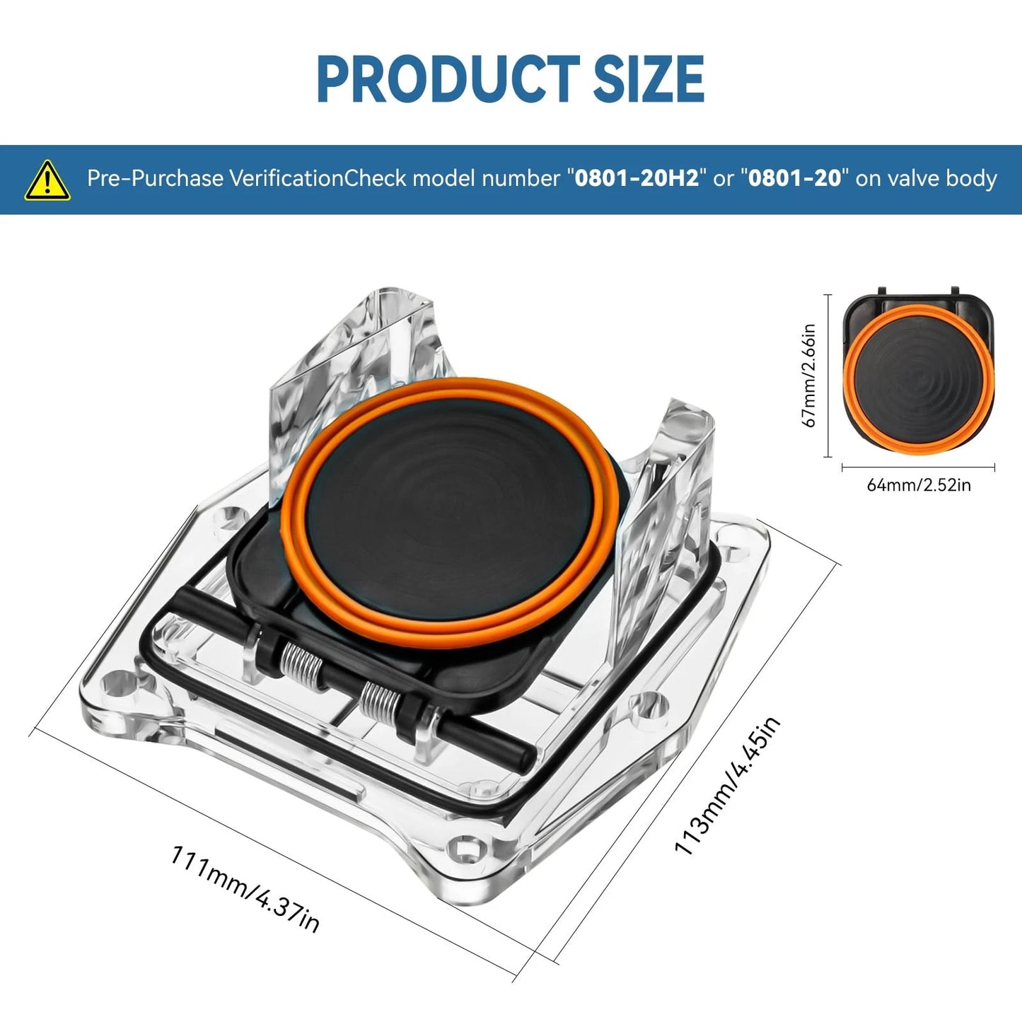 0801‑20H‑RK CR2 Series Pool Check Valve Replacement Kit Fit Magic 2 Inch, T