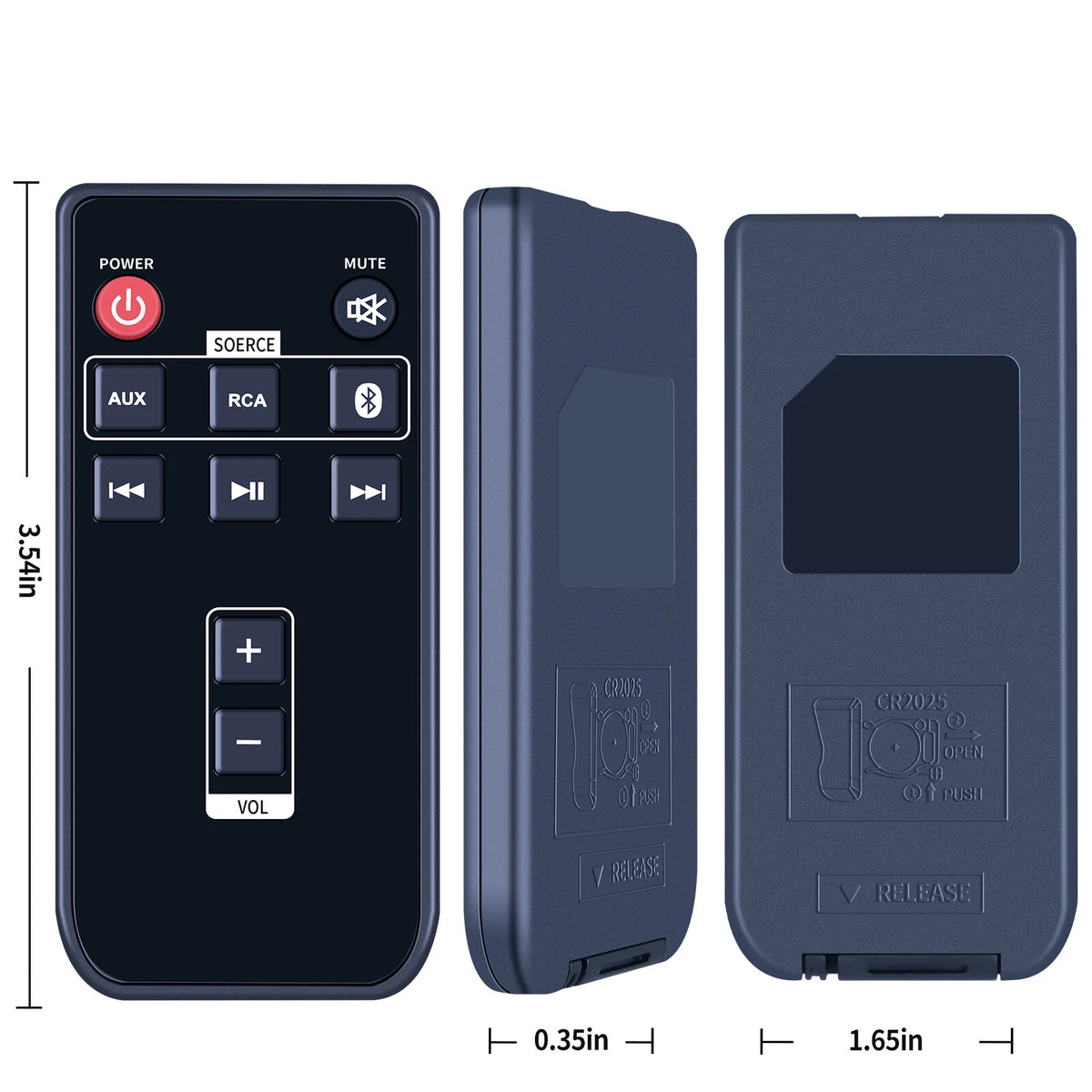 Replacement Remote Control For Insignia NS-HBTSS116 Bluetooth Bookshelf Speakers