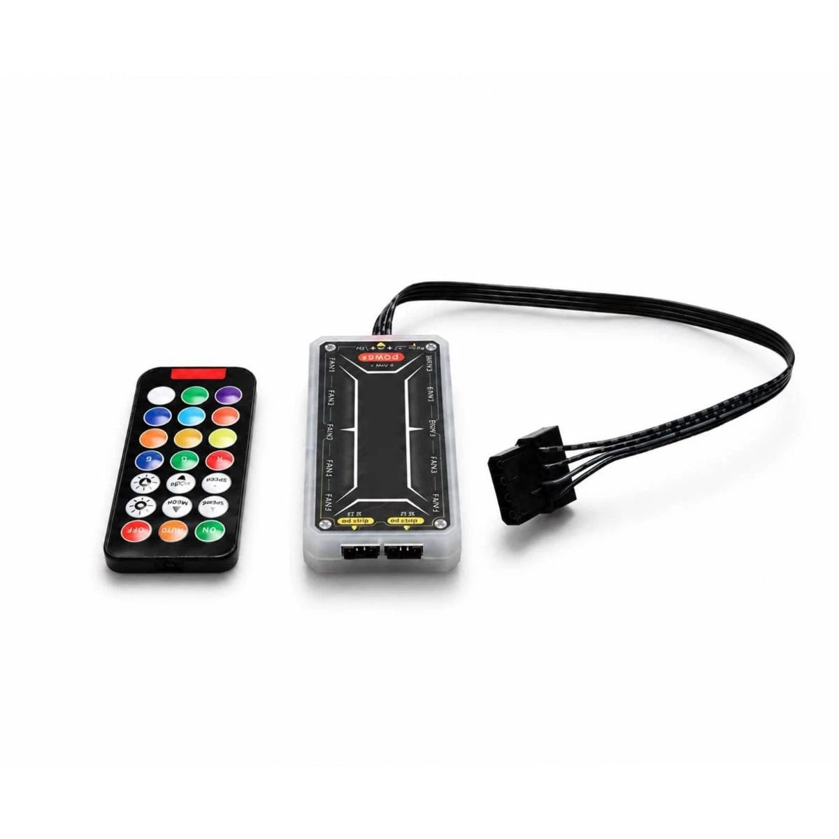 Adjustable RGB Light Fan Controller Remote Control Computer Case Hub Adapter Kit