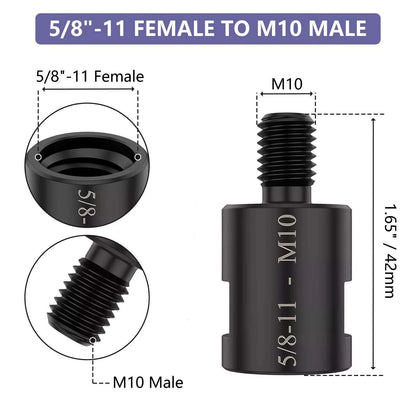 4x Adapter 5/8" 11 Female to M10/M14 Male  for Angle Grinder Electric Drill