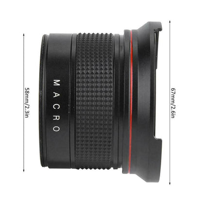 58mm 0.35X Fisheye Camera Lens Wide Angle For Canon Rebel T7 EOS 80D 77D 70D