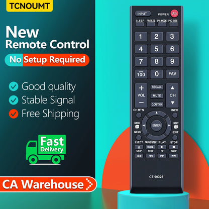 CT-90325 Remote Control For Toshiba TV 19AV600U 22AV500U 26AV500U 32AV500U