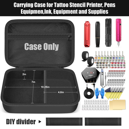 Tattoo Travel Case for Wormhole & Vidattx Gun Kits – Storage Black