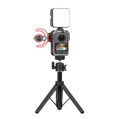 High Quality For DJI Osmo 360 Camera Metal Rabbit Cage Frame Case+Lens Cover