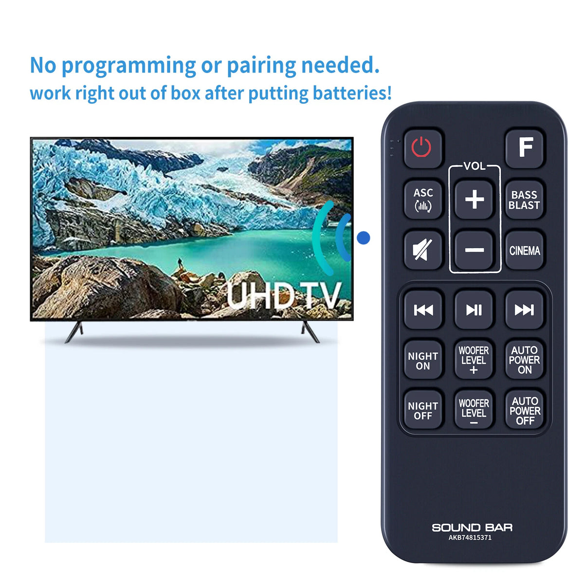 AKB74815371 For LG Sound Bar Remote Control SK3D SLM3D SPH4B-W SL3D SK4D