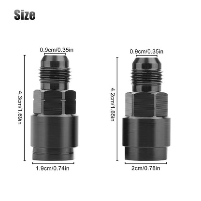 2pcs 6AN Male to 3/8"& 5/16" Hardline Tube Fuel Line Fitting Compression Adapter