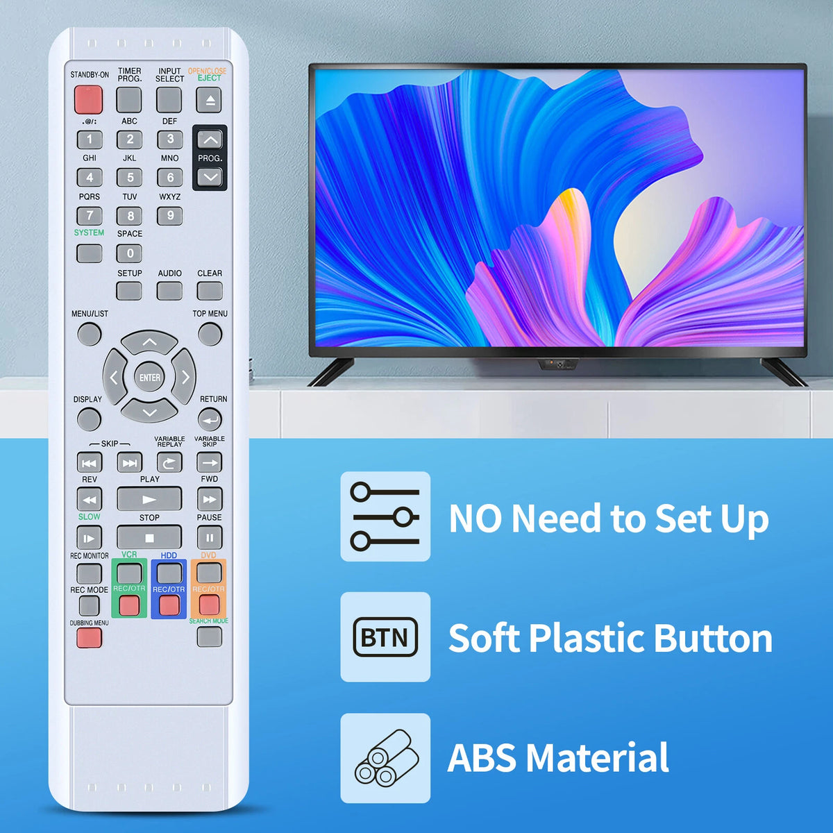 NB305 Remote Control For Funai HDR-D2835 HDR-D2835D DVD+VCR Combo