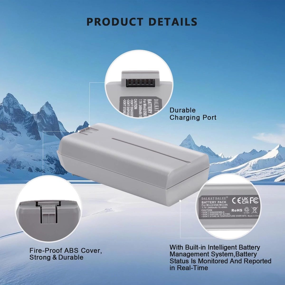 Dalkat Dalee Intelligent Flight Battery Compatible with DJI Mini 4K, Mini...