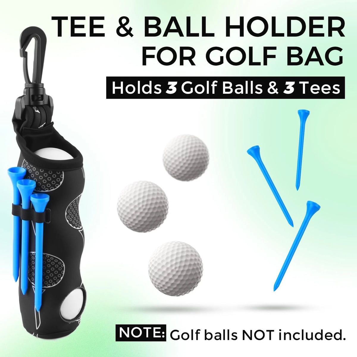 21 Pcs Golf Essentials Kit, Club Cleaning Kit - Brush & Black