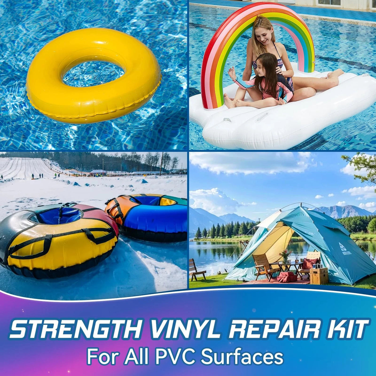Air Mattress Patch Kit, Invisible Seamless Inflatable Repair Kit Transparent