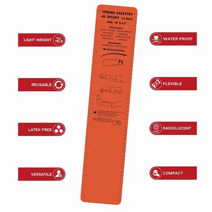 First Aid Splint, 36" Aluminum Waterproof Emergency Splint Kit 1, Folded