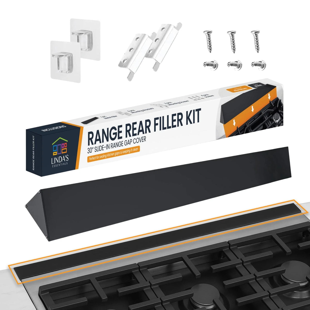 30” Slide In Range Gap Filler Kit, Slide-In Rear & Range...