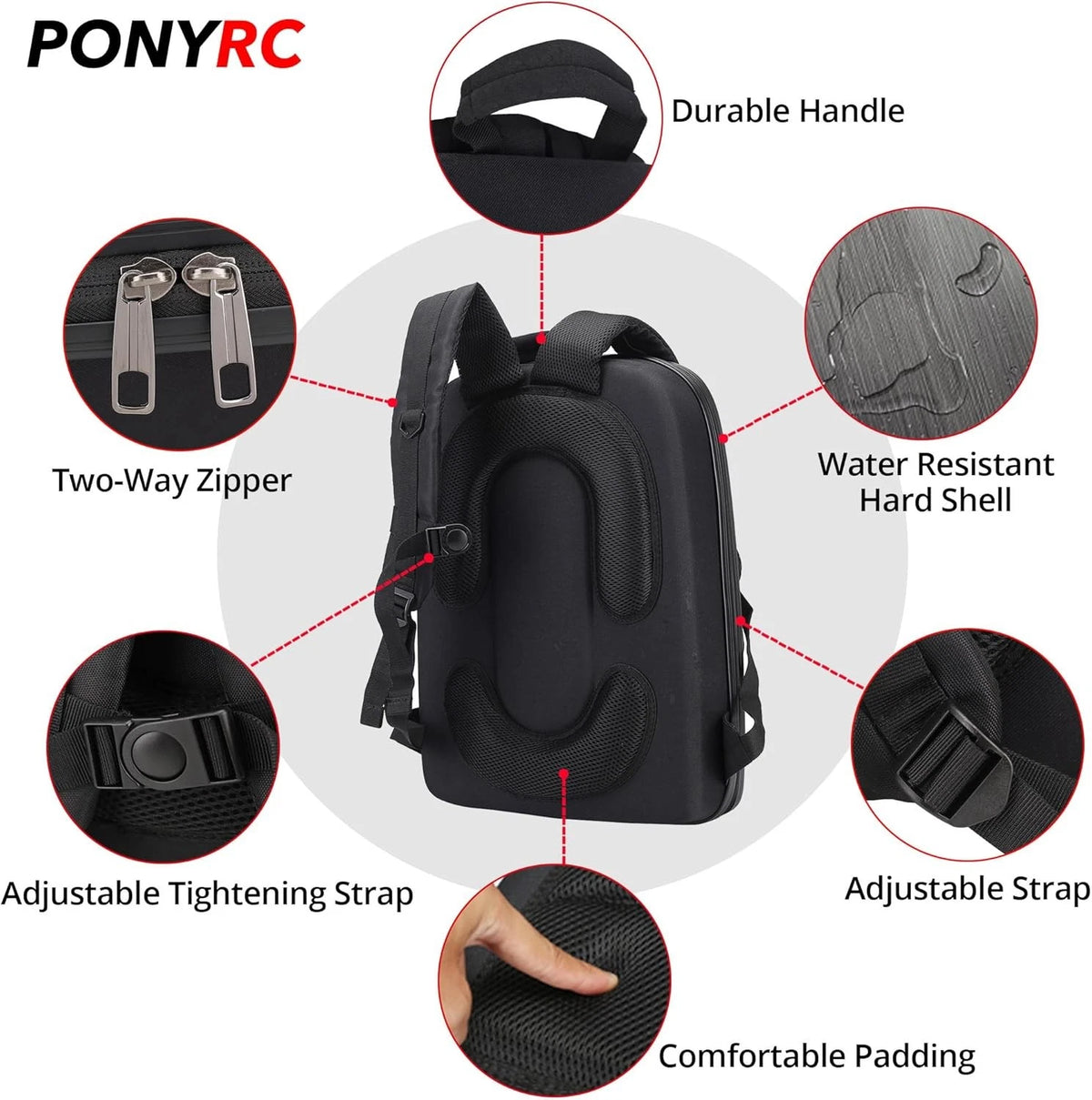 Mavic 4 Pro Case Backpack, Waterproof Travel Hard 4 Backpack
