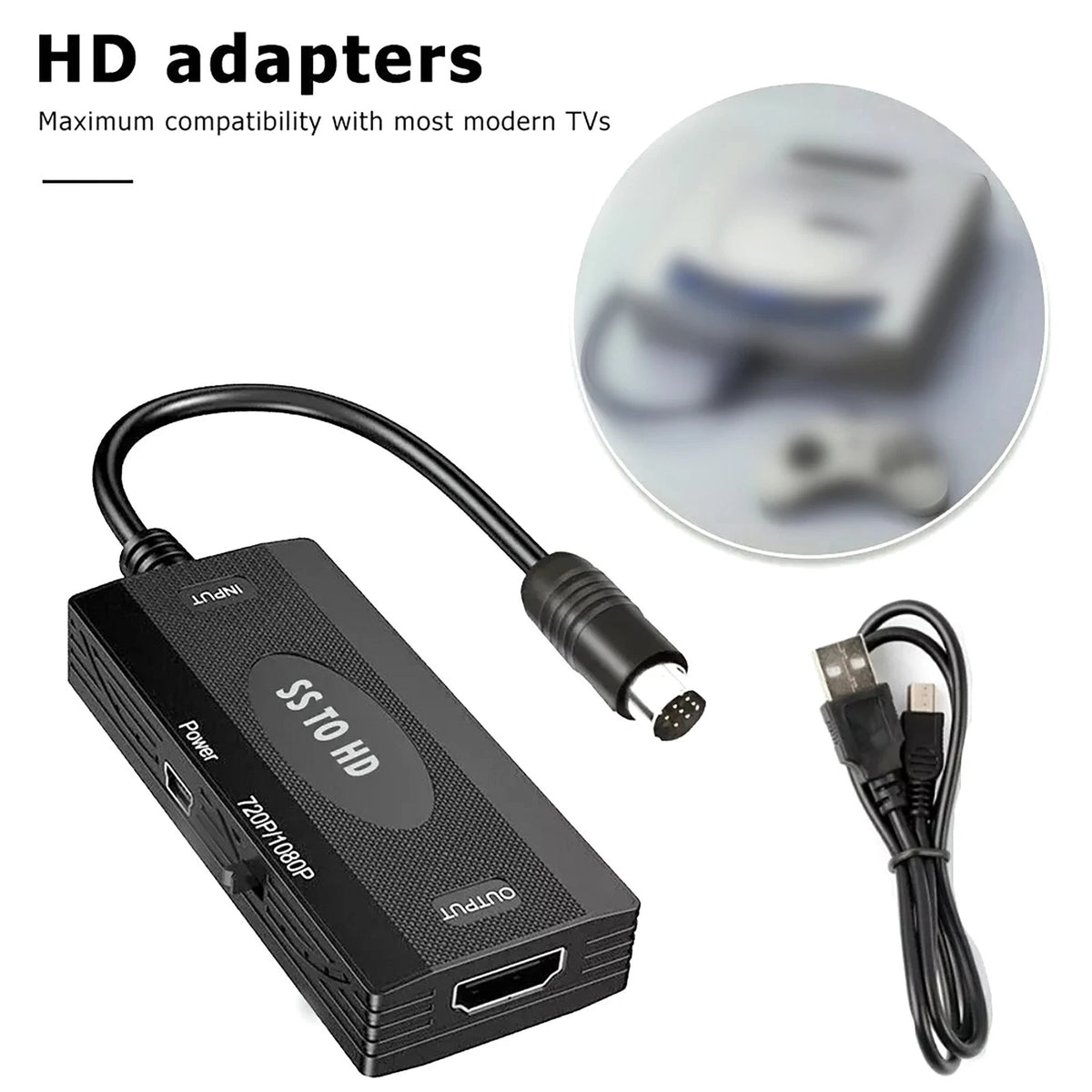 For Sega Saturn Game All Display Modes 1080P SS To HD Converter Game Accessories