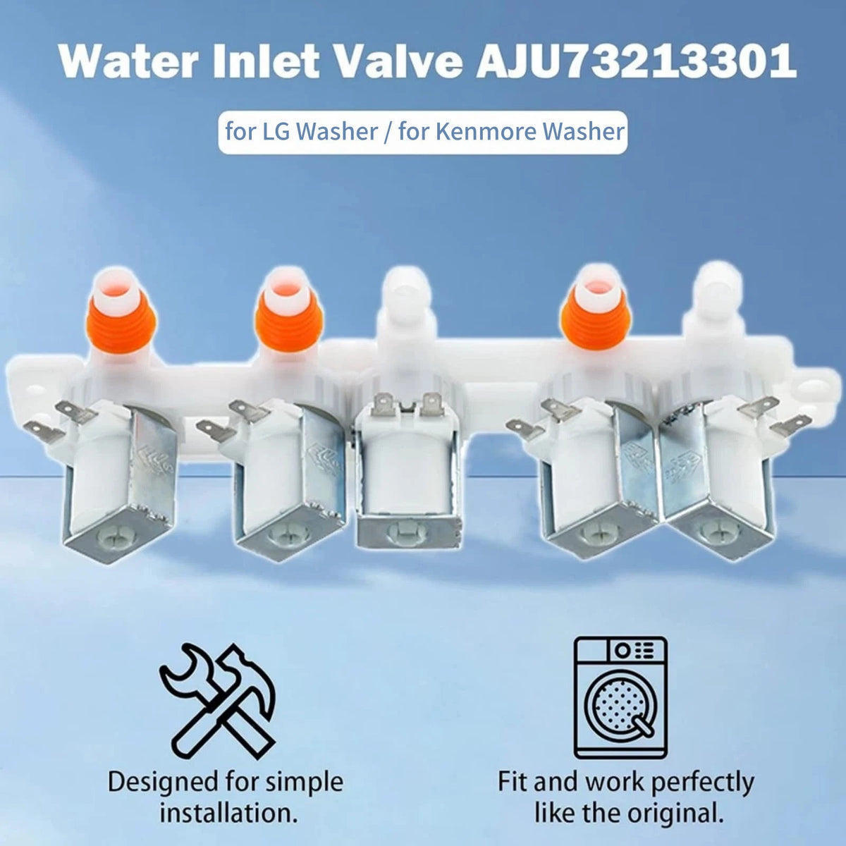 Water Inlet Control Valve For LG For Kenmore Washer 5221EA1008F AJU75152601