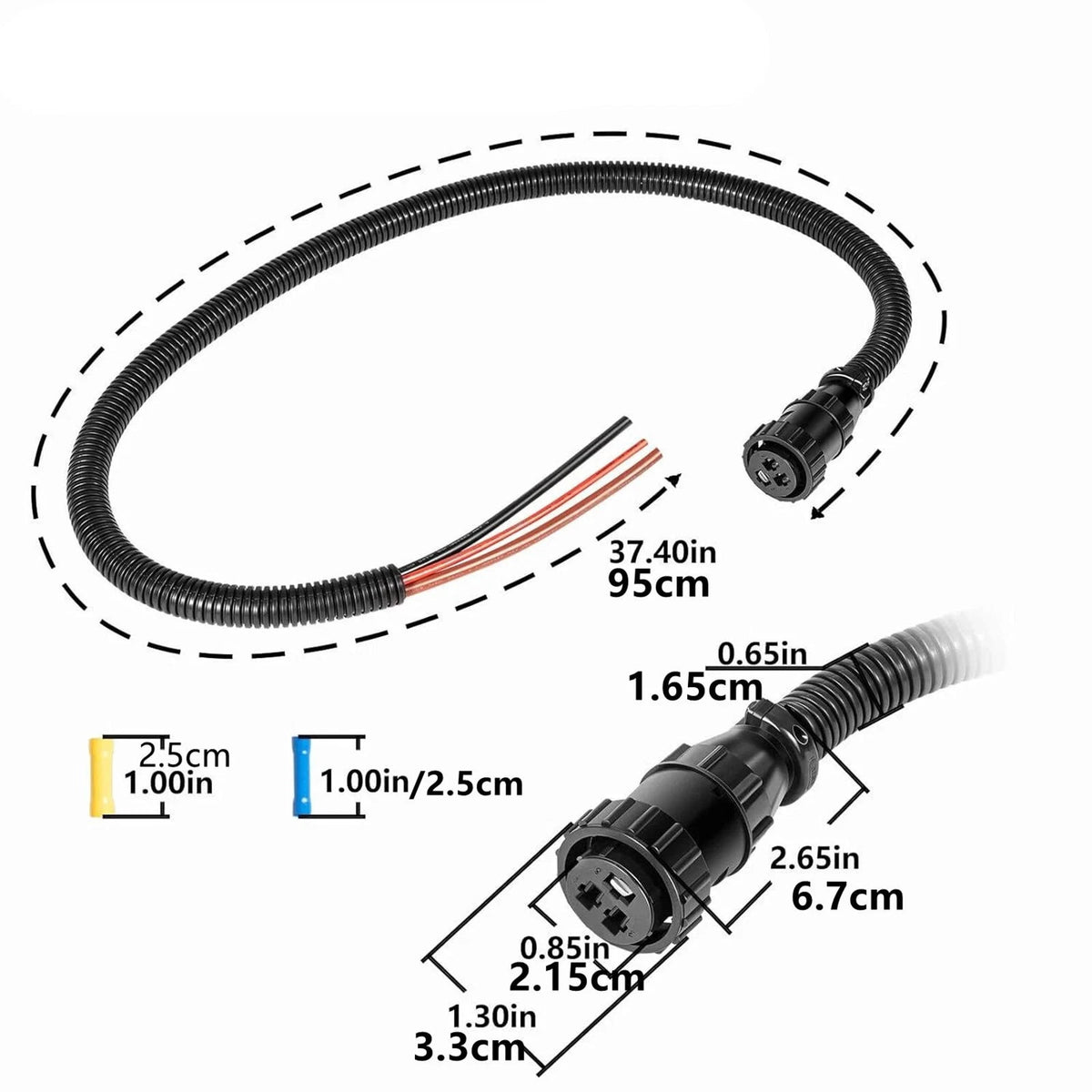 High Quality 3 Pin Auxiliary Cable for Ford Tractors and Other Machinery Models