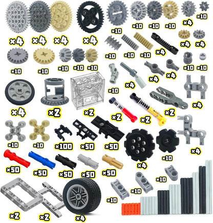 Technical Gears Axles Parts Pieces - Gearbox Bulding Block Classic Bulk