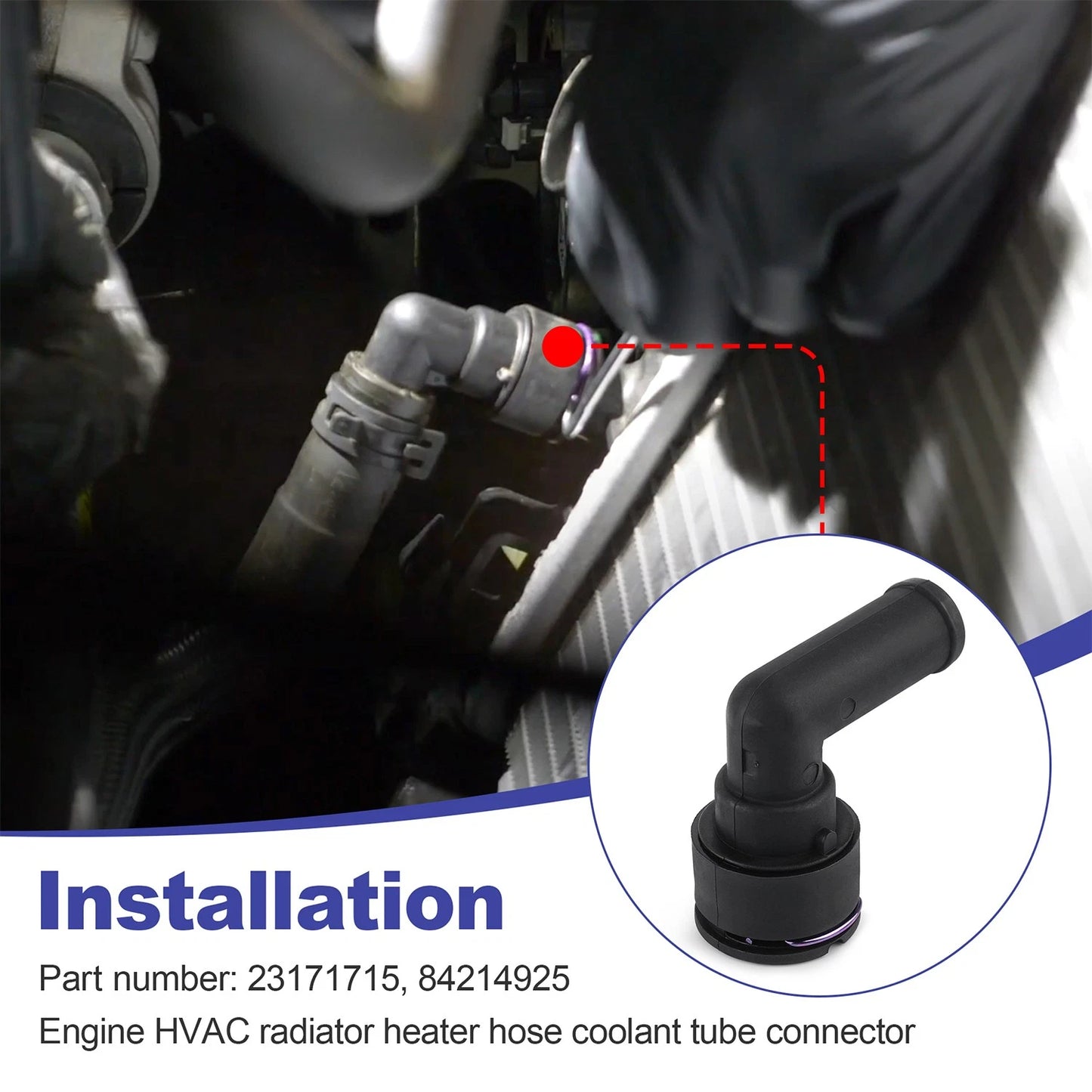 Heater Hose Connector Elbow Fitting For Chevrolet Corvette C7 2015-2019 23171715