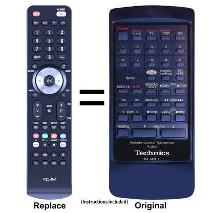 RAK-SA-301P Replacement Remote Control For Technics Audio SA-GX100