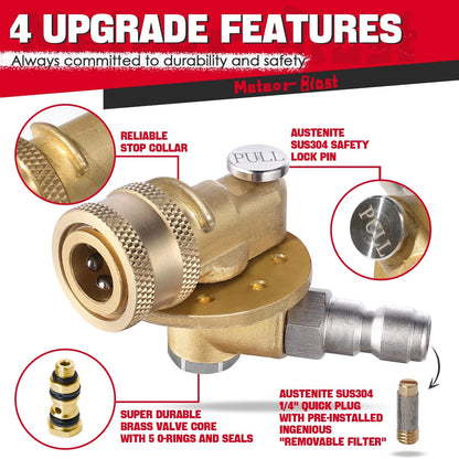 Meteor Blast Pivoting Coupler, 270 Degree with 7 7 angles：270 degree, Brass