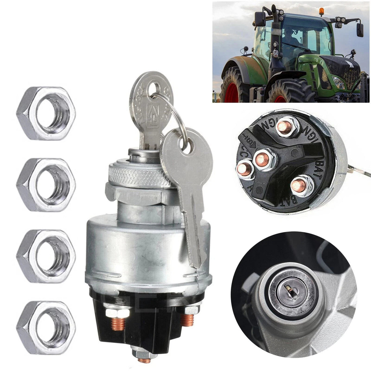 Universal 12V/24V Ignition Switch Replacement Part For Car Truck Tractor