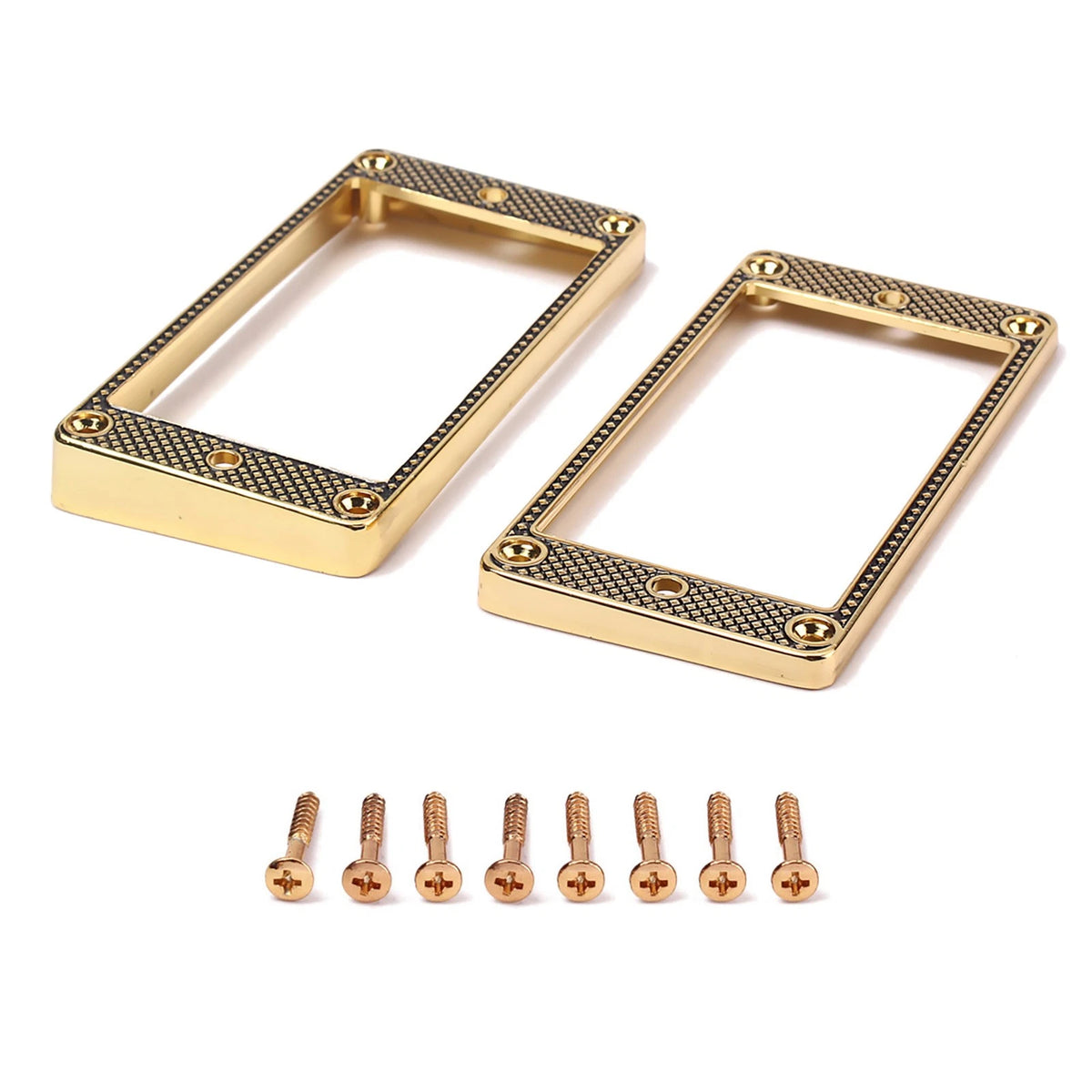 2X Guitar Gold Humbucker Pickup Rings Frames Fit For Les Paul SG ES DOT