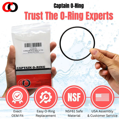 Captain O-Ring – Replacement 3.5” O-Rings for APEC Essence, Black (rubber)