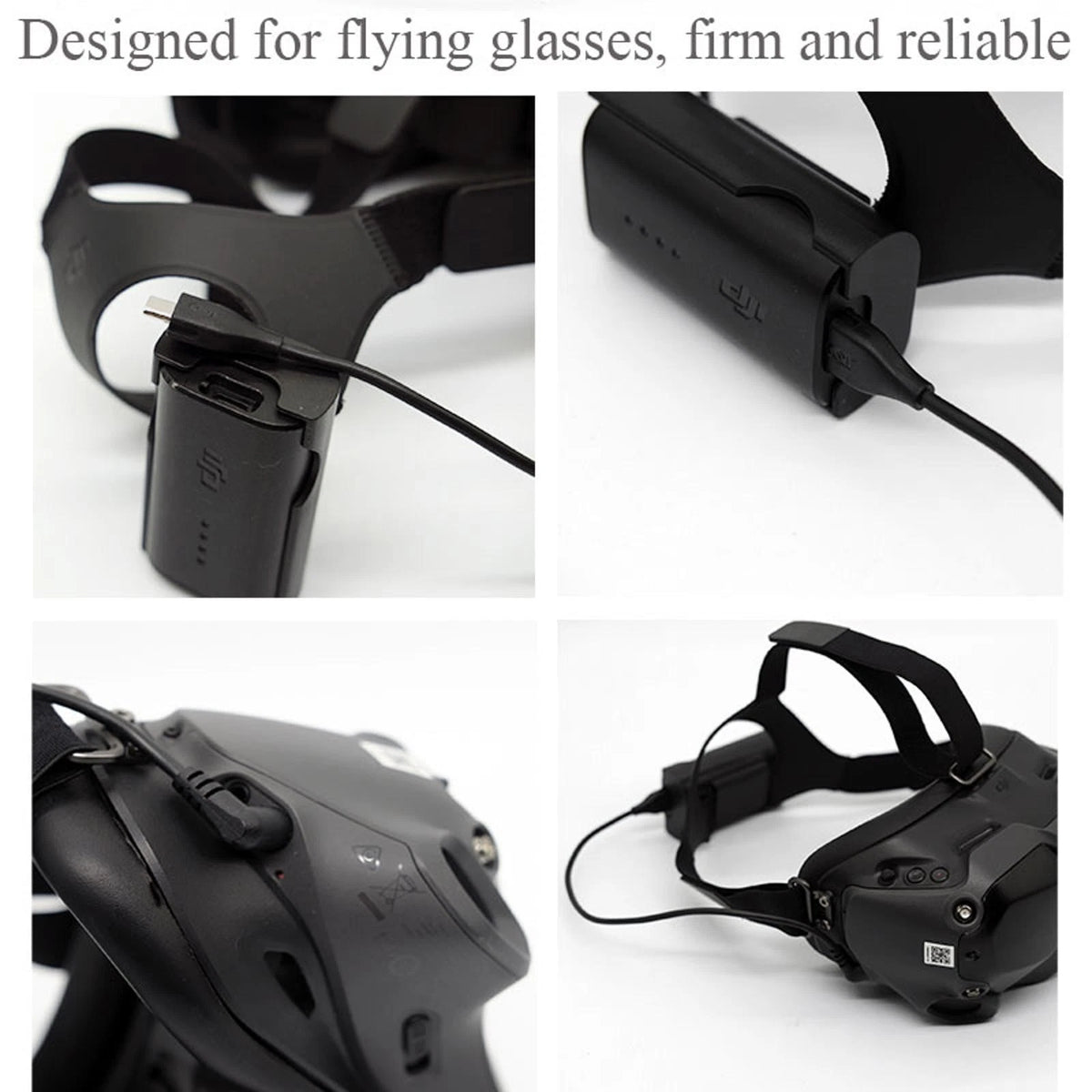 30cm Power Charging Cable+Battery Case Set For DJI FPV Combo Goggles V2 Glasses